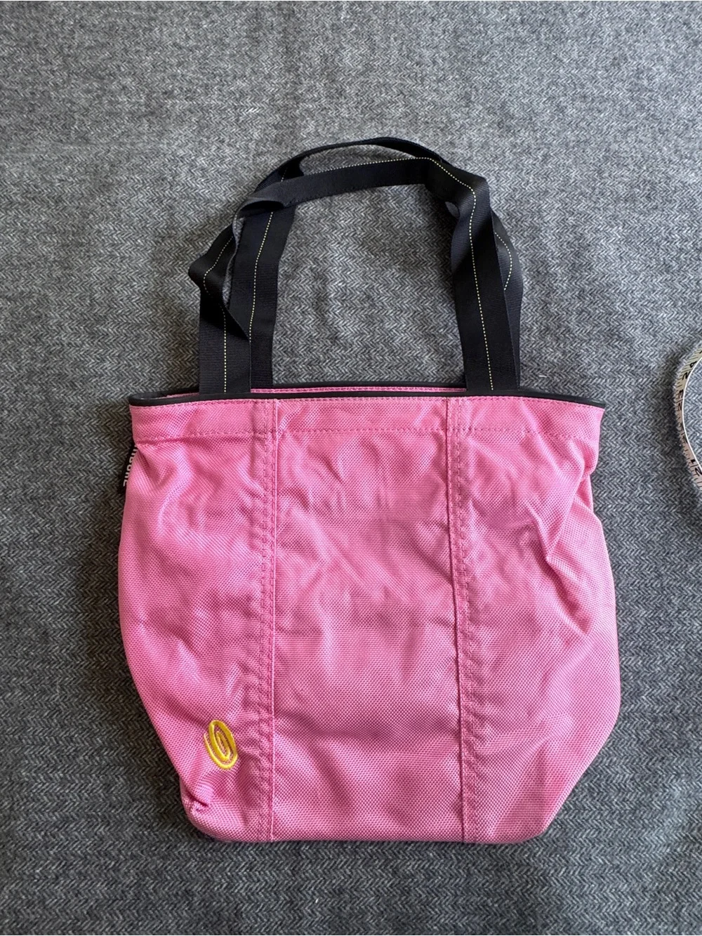 Timbuk2 Pink Canvas Tote Bag with Black Handles